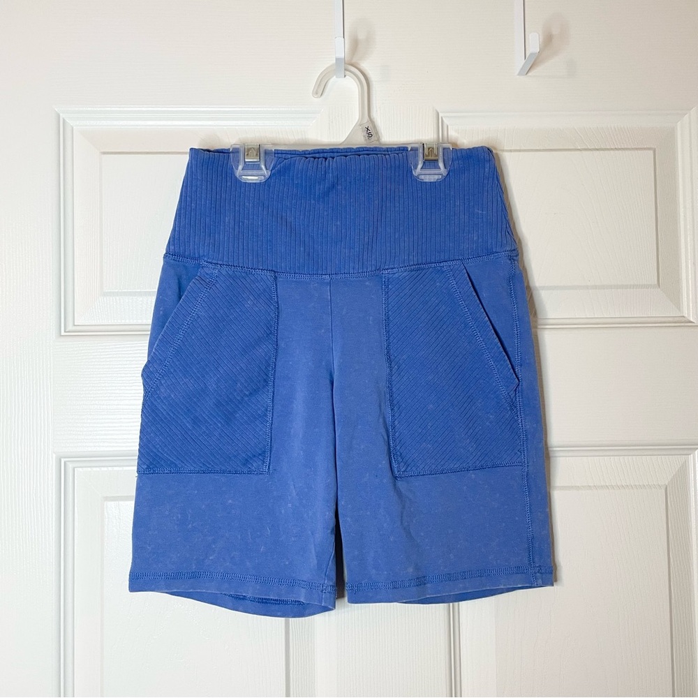 Aerie Blue Cotton Biker Shorts